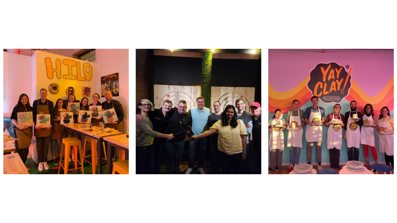 The XO, Engineering, and Product teams enjoy some team bonding activities.