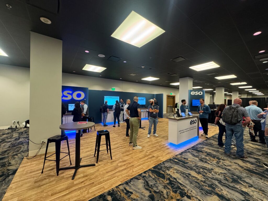Photo of ESO booth on event floor of ESO Wave 2026.